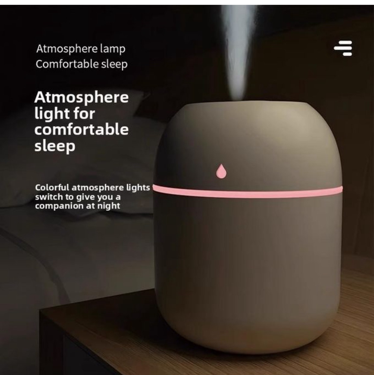 Yolo 220ml mini portable water drop air humidifier usb